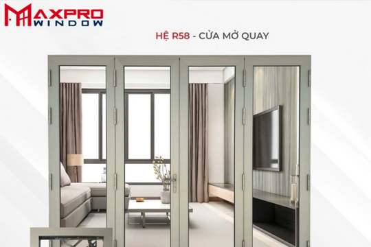 Cửa đi mở quay Maxpro JP Nhật Bản - Giải pháp bền vững cho công trình hiện đại