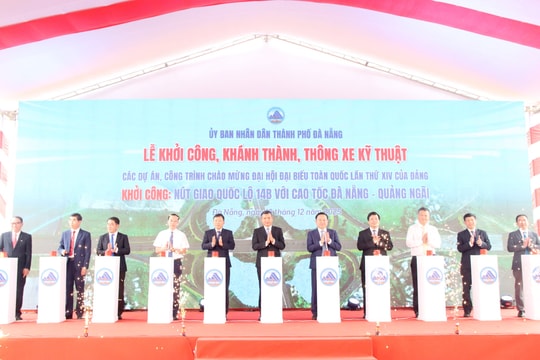 Khởi công nút giao quốc lộ 14B với cao tốc Đà Nẵng - Quảng Ngãi