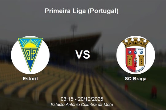 Nhận định Estoril vs SC Braga - Primeira Liga