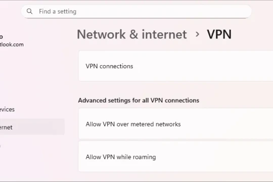 Cách thiết lập và quản trị kết nối VPN tích hợp trên Windows 11