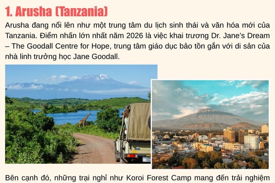 9 điểm đến tuyệt vời nhất thế giới năm 2026