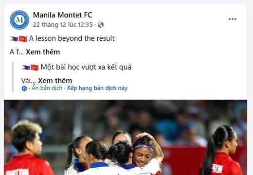 Manila Montet FC: Cổ động viên Việt Nam 'ồn ào' nhờ đam mê