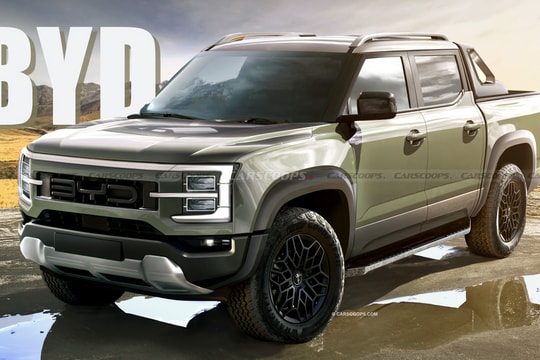 BYD lộ diện mẫu bán tải hybrid mới: Đối thủ dưới tầm BYD Shark