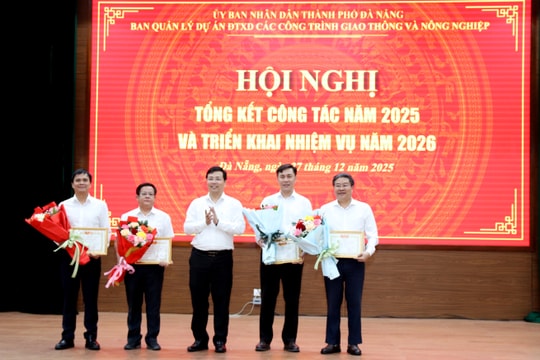 Ban Quản lý dự án đầu tư xây dựng các công trình giao thông và nông nghiệp Đà Nẵng giải ngân vốn đầu tư công đạt 106%