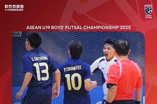 Thắng luân lưu nghẹt thở 8-7, U19 futsal Thái Lan vào chung kết