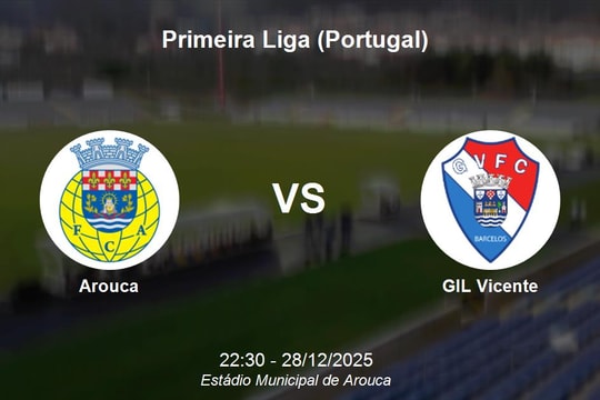 Nhận định Arouca vs GIL Vicente - Primeira Liga (Portugal)