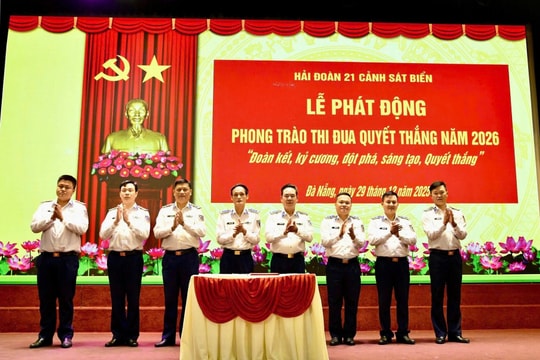 Hải đoàn 21 Cảnh sát biển phát động phong trào thi đua Quyết thắng năm 2026