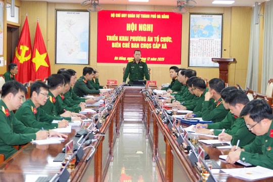 Đà Nẵng triển khai phương án tổ chức, biên chế Ban Chỉ huy Quân sự cấp xã