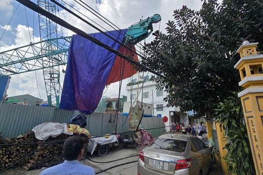 Khẩn trương khắc phục sự cố gãy cần cẩu công trình tại phường Hải Châu
