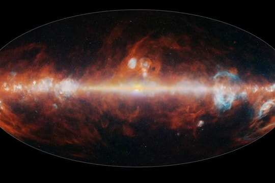 NASA hoàn tất bản đồ hồng ngoại rực rỡ nhất lịch sử với 102 dải màu từ SPHEREx