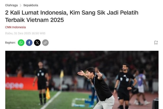 HLV Kim Sang Sik thống trị năm 2025: Truyền thông Indonesia thừa nhận vị thế số 1 của Việt Nam