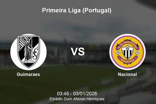 Nhận định Guimaraes vs Nacional - 03:45 ngày 03/01 - Primeira Liga