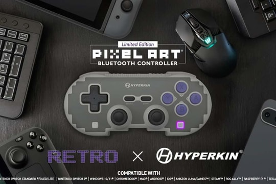 Hyperkin ra mắt Retro Pixel Art: Đối thủ mới của 8BitDo SN30 Pro với cần analog Hall Effect