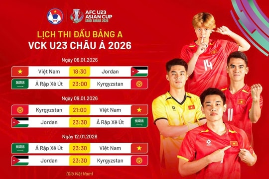 Xem trực tiếp U23 Việt Nam tại VCK U23 châu Á 2026 ở đâu, kênh nào?