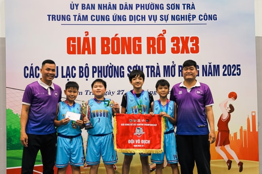 Giải bóng rổ 3x3 phường Sơn Trà mở rộng: Đội Tây Sơn Thăng Long và BDC 3 vô địch