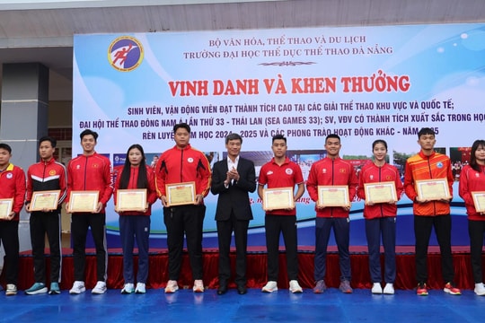 Trường Đại học Thể dục thể thao Đà Nẵng vinh danh vận động viên xuất sắc