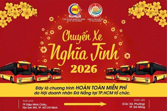 “Chuyến xe nghĩa tình” đưa đồng hương Đà Nẵng tại Thành phố Hồ Chí Minh về quê đón Tết