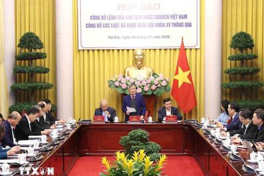 Công bố Lệnh của Chủ tịch nước về 12 luật được Quốc hội thông qua