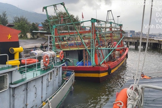 Cứu nạn kịp thời tàu cá bị phá nước trên vịnh Đà Nẵng