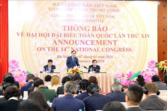 Thông báo về Đại hội Đảng tới các cơ quan đại diện ngoại giao nước ngoài, các tổ chức quốc tế tại Việt Nam