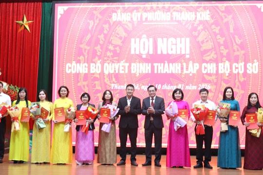 Thành lập 33 tổ chức cơ sở Đảng trực thuộc Đảng bộ phường Thanh Khê