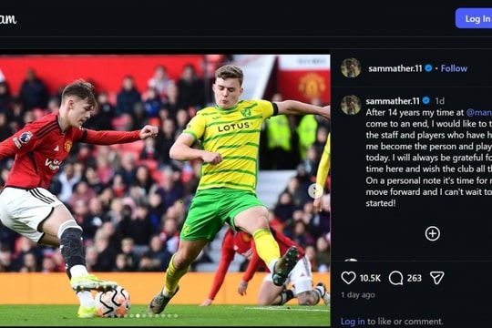 Sam Mather rời Manchester United sau 14 năm để gia nhập giải VĐQG Thổ Nhĩ Kỳ