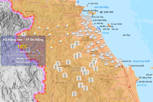 Rét, rét đậm về đêm và sáng sớm còn duy trì tại Đà Nẵng trong 10 ngày