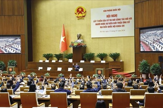 Lấy ý kiến cử tri nơi công tác đối với 122 người ứng cử đại biểu Quốc hội chuyên trách ở Trung ương