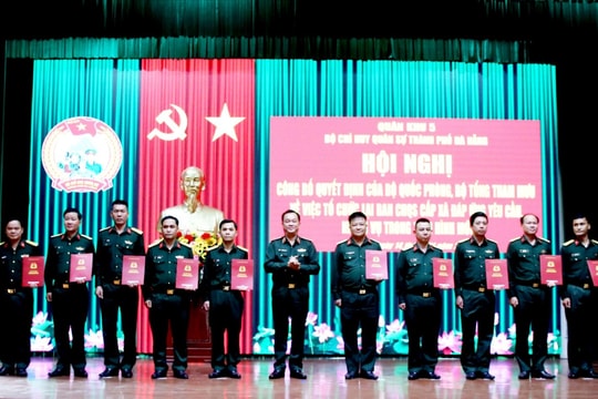 Đà Nẵng công bố quyết định tổ chức lại 93 Ban chỉ huy quân sự cấp xã