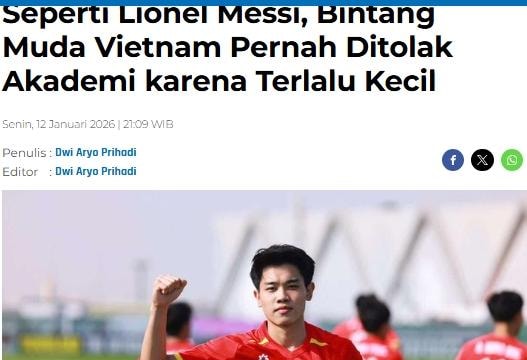 Báo Indonesia ví Nguyễn Đình Bắc với Lionel Messi nhờ hành trình vượt nghịch cảnh thể hình
