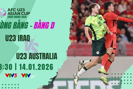 VTV5 trực tiếp bóng đá U23 Iraq vs U23 Úc tối 14/1