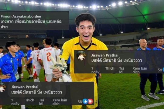 CĐV Thái Lan đồng loạt ngợi khen đẳng cấp thủ môn Trần Trung Kiên tại U23 châu Á