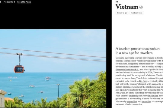 The New York Times: Vietnam ranked in “52 Places to Go” list 2026