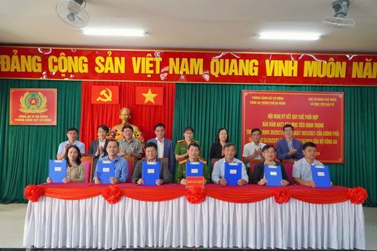 Ký kết quy chế phối hợp bảo vệ các mục tiêu trọng điểm