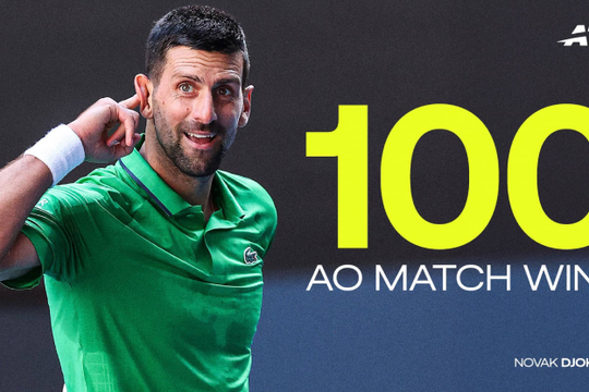 Novak Djokovic cán mốc 100 trận thắng và loạt kỷ lục lịch sử tại Australian Open 2026