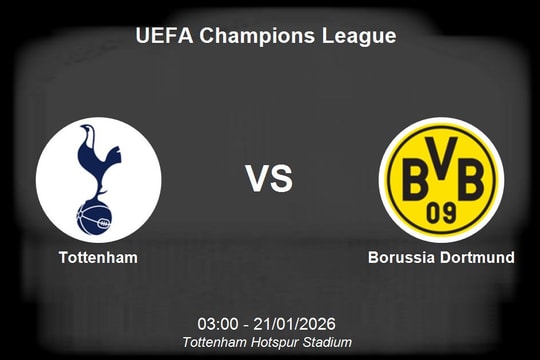 Nhận định Tottenham vs Borussia Dortmund - UEFA Champions League lúc 03h00 ngày 21/01