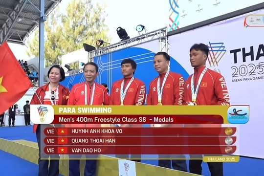 Bơi mang về huy chương Vàng đầu tiên cho Việt Nam tại ASEAN Para Games