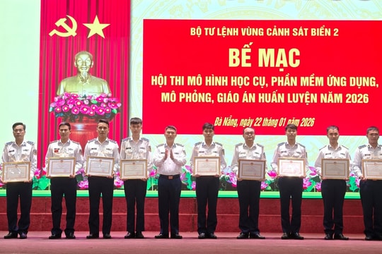 Vùng Cảnh sát biển 2 bế mạc hội thi mô hình học cụ, giáo án huấn luyện năm 2026