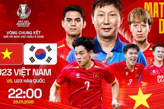 Trực tiếp U23 Việt Nam đấu với U23 Hàn Quốc trên VTV Cần Thơ