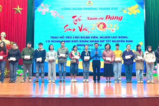 Công đoàn phường Thanh Khê hỗ trợ Tết cho đoàn viên, người lao động
