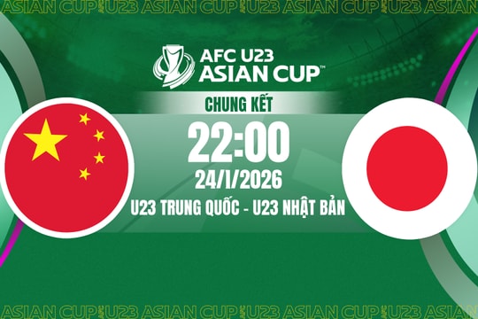 Link trực tiếp U23 Trung Quốc đấu với U23 Nhật Bản trên VTV Cần Thơ, FPT Play, TV360