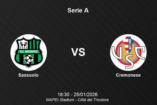 Nhận định Sassuolo vs Cremonese - Serie A: Cuộc chiến thoát khỏi khủng hoảng