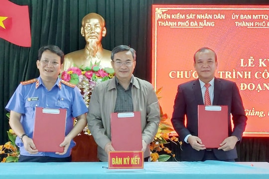 Mặt trận Đà Nẵng, Viện Kiểm sát nhân dân thành phố và xã Bến Giằng ký kết kết nghĩa
