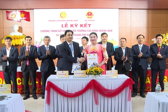 Trường Cao đẳng Quảng Nam kết nghĩa với xã Tam Mỹ