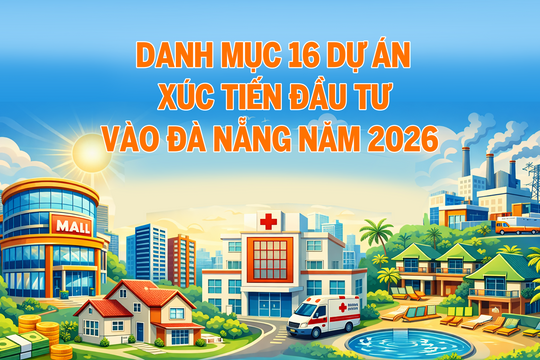 Danh mục 16 dự án xúc tiến đầu tư vào Đà Nẵng năm 2026
