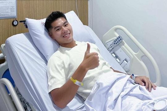 Trung vệ Nguyễn Hiểu Minh phẫu thuật thành công, dự kiến nghỉ thi đấu 10 tháng