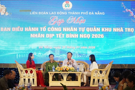 Liên đoàn Lao động Đà Nẵng gặp mặt ban điều hành tổ công nhân tự quản khu nhà trọ