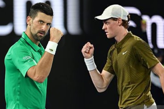 Novak Djokovic kịch chiến 5 set cùng Jannik Sinner tại bán kết Australian Open