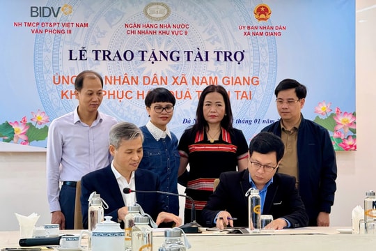 Tài trợ 500 triệu đồng cho xã Nam Giang khắc phục thiệt hại do thiên tai