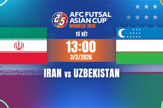 VTV7 VTVgo trực tiếp Futsal Iran vs Uzbekistan hôm nay 3/2/2026